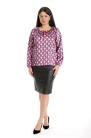 Bluza ie dama DP23BL42 rosu/albastru stilizat, Dress to Impress | marimea 40/42