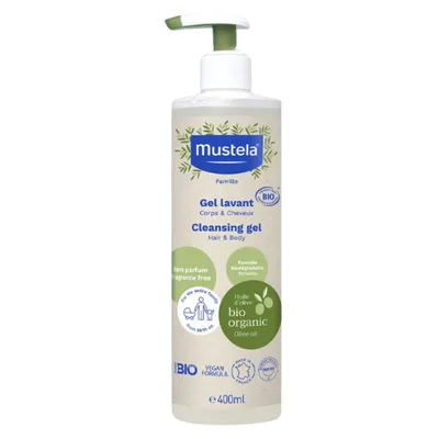 Gel de curatare Bio pentru par si corp, Mustela | 400 ml