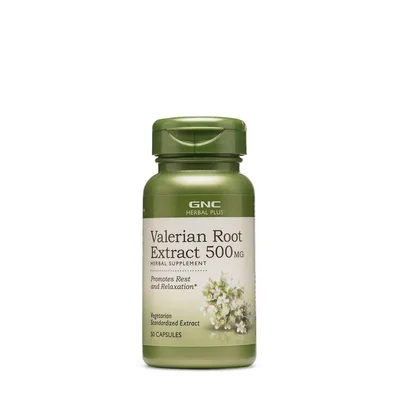 GNC Herbal Plus Valerian Root 500 Mg, Extract Standardizat Din Radacina De Valeriana | 50 Cps