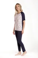 Tinuta dama CV24072 bleumarin/roz inimioare, Cesy | marimea S