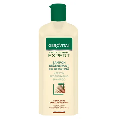 Sampon regenerant cu keratina Tratament Expert, Gerovital, Farmec | 250 ml