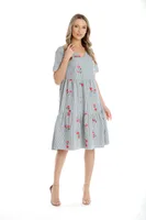 Rochie volane CV25030 alb dungulite/broderie florala, Cesy | marimea M