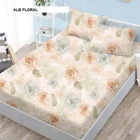 Husa de pat FINET + 2 fete de perna alb floral 200x160 cm, Ralex | 1 buc