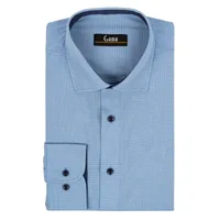 Camasa barbati 24-1918 Slim Fit, bleu/carouri alb si bleumarin, Gama | marimea 37/38