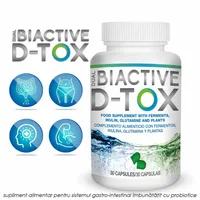 Dual BiActive D-Tox - supliment alimentar pentru sistemul gastro-intestinal imbunatatit cu probiotice si vitamine - 30 c...