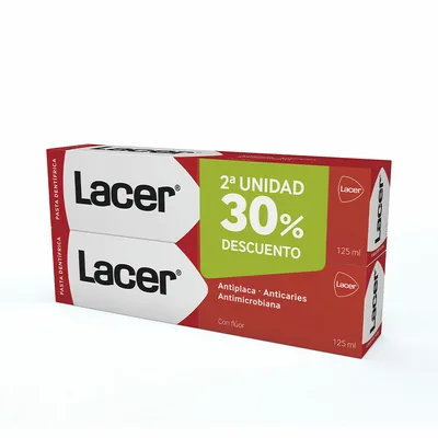 Pastă de Dinți Acțiune Completă Lacer 2 x 125 ml 3 Piese