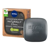 Produs pentru Curățarea Feței Naturally Clean Nivea Solid Exfoliant Cărbune activ (75 g)