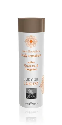 Ulei de corp comestibil, Shiatsu, Green Tea & Tangerine, 75 ml