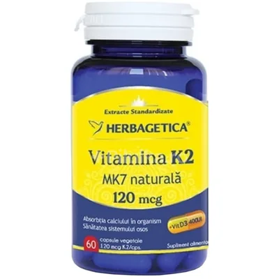 VITAMINA K2 MK7 NATURALA 120MG 60CPS VEGETALE