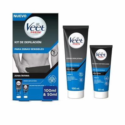 Set depilare, Veet, Men, Crema si Tratament post-epilare, 2 piese