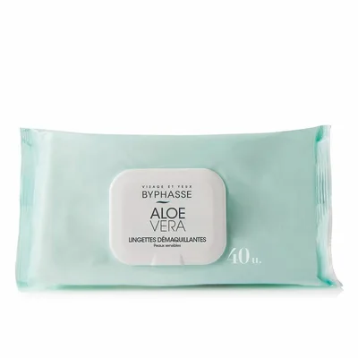 Servetele demachiante, Byphasse, Aloe Vera, 40 bucăți