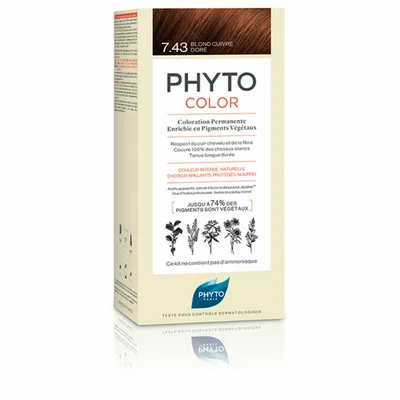 Colorare Permanentă Phyto Paris Phytocolor 7.43-rubio dorado cobrizo Fără amoniac