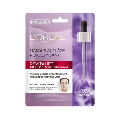Mască facială, L'Oreal Paris, Revitalift Filler, acid hialuronic, alb