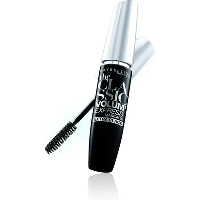 Mascara, Maybelline, The Classic Volume Express, perie curbată, negru extra