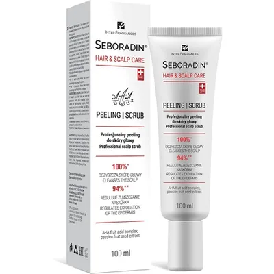 Scrub scalp, Seboradin, 100 ml, formula AHA, curățare și reglare sebum