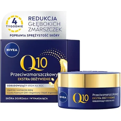 Cremă de noapte, Nivea, Q10 Power, fermitate și anti-rid, 50ml