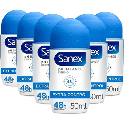 Deodorant roll-on, Sanex, 50ml, alb