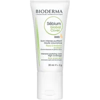 Tratament acnee, Bioderma, Sebium Global Cover, verde, 30 ml