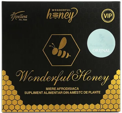 Wonderful Honey - supliment alimentar cu miere pentru potenta si performante sexuale masculine - 3 plicuri x 15g
