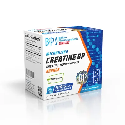 Supliment Creatină, Balkan Pharmaceuticals, Creatine BP, Portocale