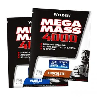 Supliment nutrițional, Weider, Mega Mass 4000, vanilie, 75g