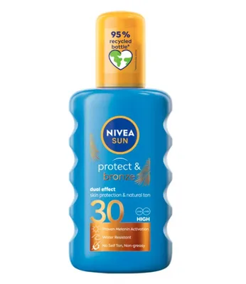 Nivea Sun Protect & Bronze cu SPF 30 - spray cu protectie solara pentru bronzare – 200 ml