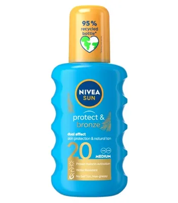 Nivea Sun Protect & Bronze – ulei - spray cu protectie solara pentru bronzare, SPF 30 - 200 ml