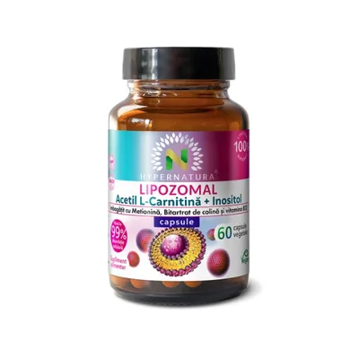 Hypernatura Lipozomal Acetil L-Carnitină + Inositol – supliment pentru echilibrarea metabolismului - 60 cps