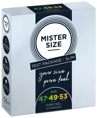 Prezervative, Mister Size, 3 bucati, subtiri si umede