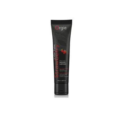 Lubrifiant pe baza de apa, Orgie, esenta si aroma de capsuni, 100ml