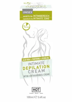 Cremă Depilatoare Intimă, Hot, Unisex, 100ml