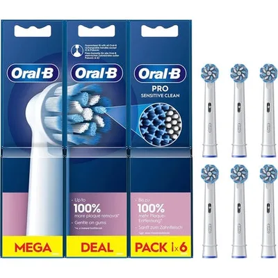 Capete de Periuta Electrica, Oral-B Pro Sensitive Clean, Extra Soft, Alb