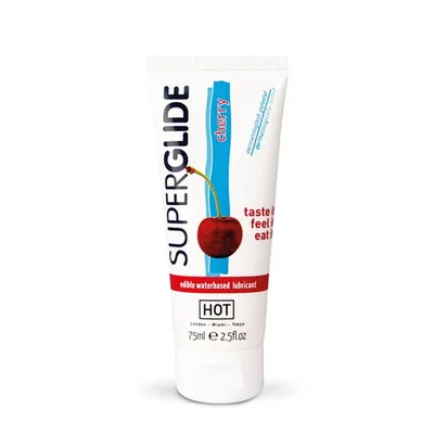 Lubrifiant personal Hot, Superglide, cireșe, 75ml