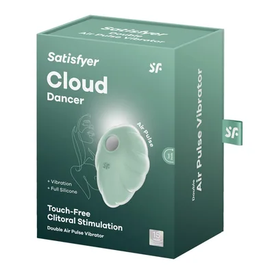 Stimulator clitoridian, Satisfyer Cloud Dancer, 9 cm, mint