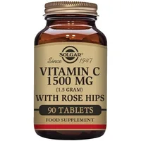 Vitamina C, Solgar, 1500mg cu măceșe, 90 tablete