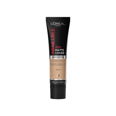 Fond de ten, L'Oréal Paris, 32H Matte Cover 30ml 115 Warm