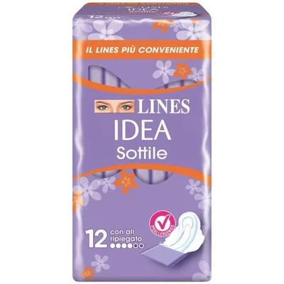Absorbante zilnice, Lines, Idea Thin cu aripioare