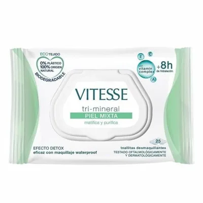 Servetele demachiante, Vitesse, Tri-Mineral, 25 buc