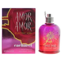 Cacharel Amor Amor Electric Kiss, Parfum feminin, EDT, 100ml, sticlă transparentă cu gradient roșu-violet