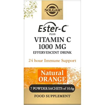 Supliment Solgar Ester-C Plus, plicuri efervescente, 7 buc