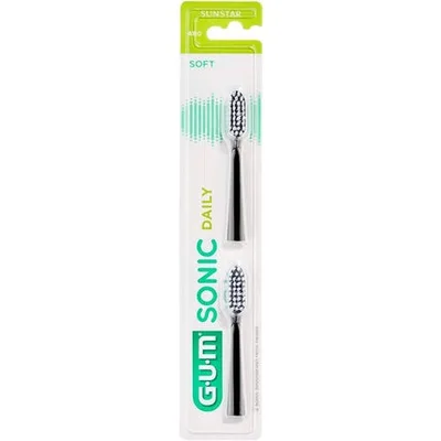 Capete periuță de dinți, Gum, Sonic Daily 4110, negru