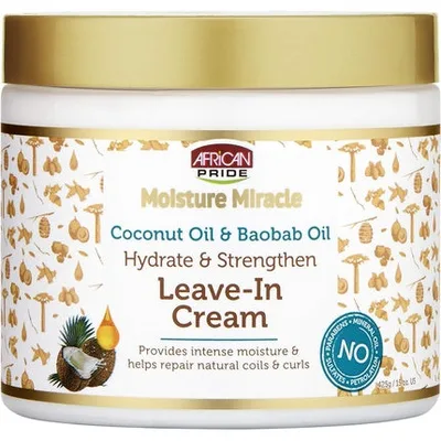 Cremă Leave-In, African Pride, Coconut și Baobab, 425g