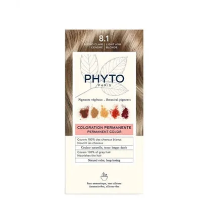Vopsea de par, Phyto, Permanent Light Blonde 8.1