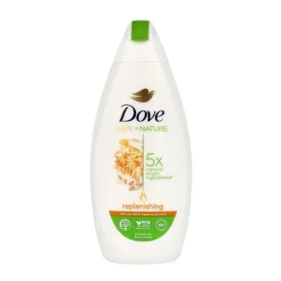 Gel de duș, Dove Care By Nature, lapte de ovăz și sirop de arțar, 400ml