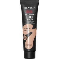 Fundație Revlon ColorStay Full Cover, 200 Nude, 30 ml, Mată, Rezistentă la Căldură și Transpirație