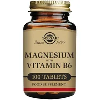 Minerale Solgar, Magneziu cu Vitamina B6, 100 Tablete