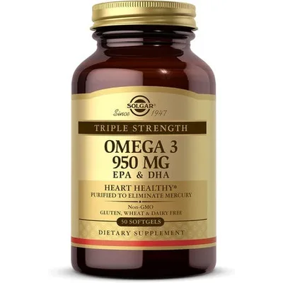 Omega 3, Solgar, Triple putere, 50 capsule
