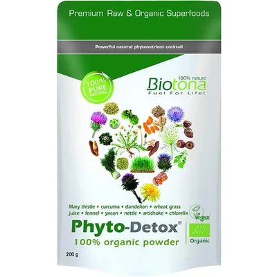 Pudră detoxifiantă Biotona Phyto-Detox, organică, 190g