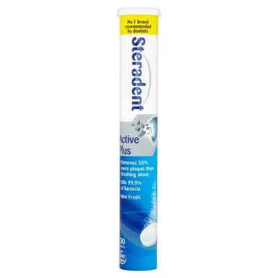 Tablete curățare proteze, Steradent, Active Plus 30 bucăți