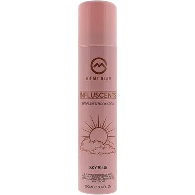 Spray de finisare machiaj, Oh My Glam, Influscents, albastru cer pentru corp